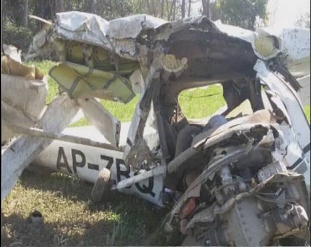 the aircraft was completely destroyed as a result of the crash an express news screengrab