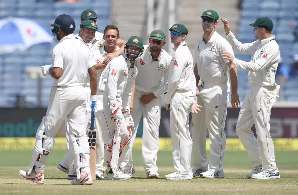 australia claim emphatic 333 run victory in pune test on third day photo afp australia claim emphatic 333 run victory in pune test on third day photo afp