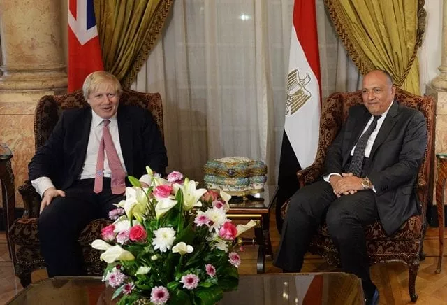 british foreign secretary boris johnson l meets with his egyptian counterpart sameh shoukry on february 25 2017 in the capital cairo photo afp british foreign secretary boris johnson l meets with his egyptian counterpart sameh shoukry on february 25 2017 in the capital cairo photo afp