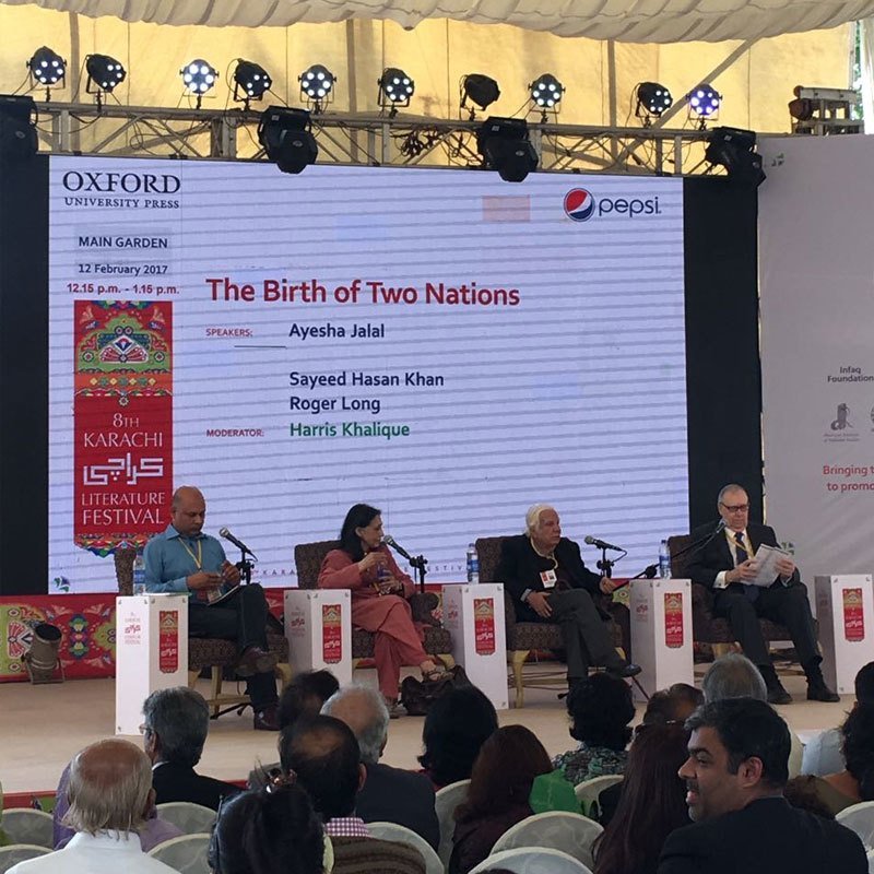 the panellists of the session titled 039 the birth of two nations 039 at the 8th karachi literature festival on sunday were posed with the question was partition the birth of two nations or two states photo courtesy twitter snobers