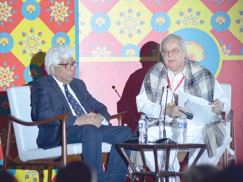 siut founder dr adeebul hasan rizvi and hameed haroon answer questions photo abid nawaz express