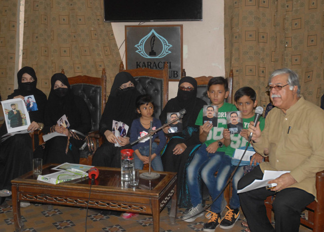 families claim that the missing relatives are in custody of law enforcement agencies photo irfan ali express