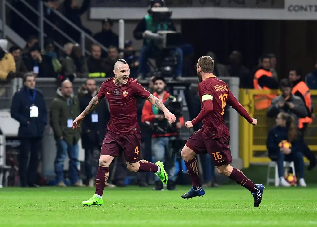 belgian midfielder radja nainggolan scored a spectacular double at san siro photo afp belgian midfielder radja nainggolan scored a spectacular double at san siro photo afp