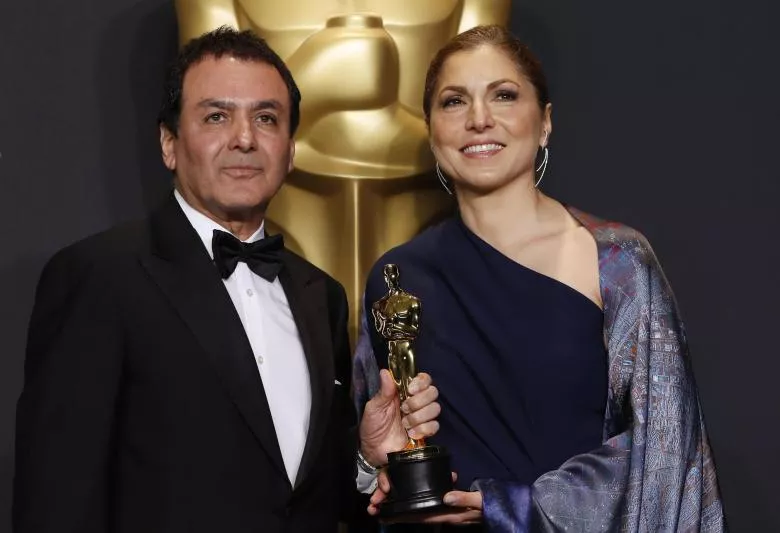 89th academy awards oscars backstage hollywood california u s 26 02 17 anousheh ansari and firouz naderi pose with the oscar they accepted on behalf of asghar farhadi who won the best foreign language film for quot the salesman quot photo reuters 89th academy awards oscars backstage hollywood california u s 26 02 17 anousheh ansari and firouz naderi pose with the oscar they accepted on behalf of asghar farhadi who won the best foreign language film for quot the salesman quot photo reuters
