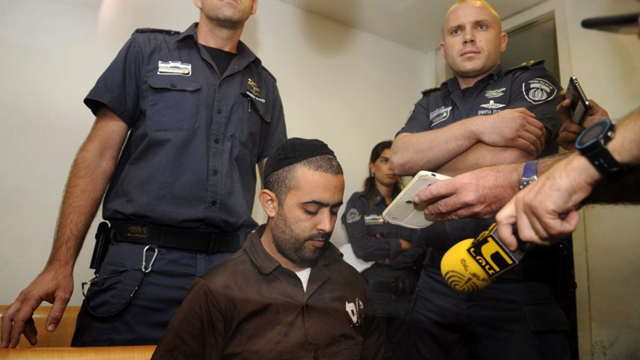 shlomo pinto at a hearing at a haifa court on october 14 2015 photo basel awidat flash90