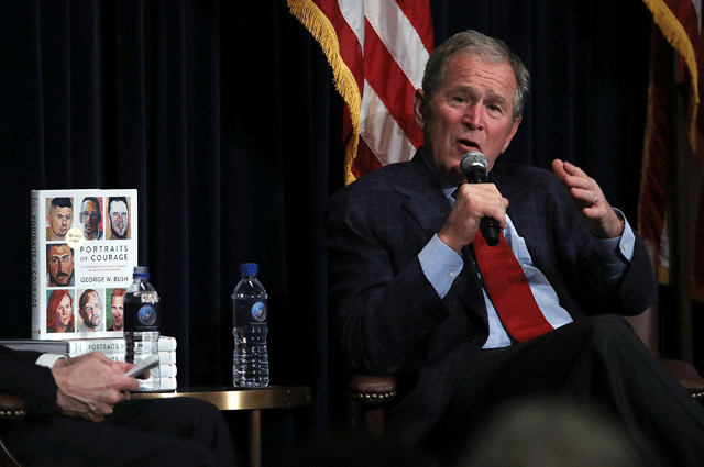 george w bush s portraits of us war veterans on display in dallas