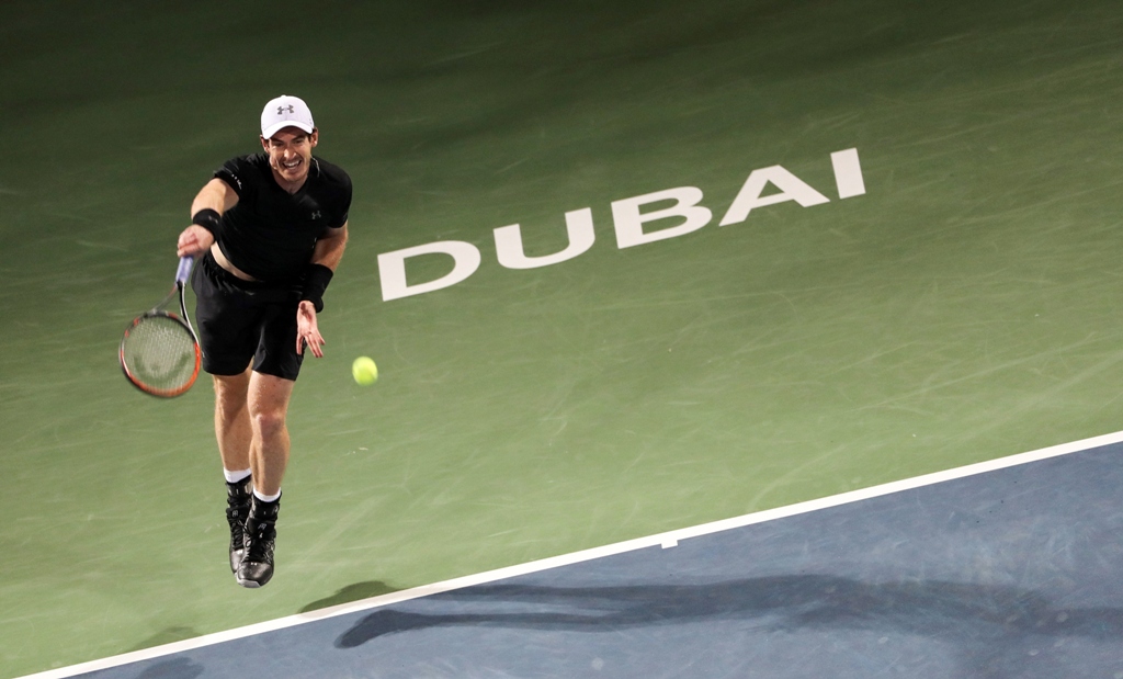 murray returns the ball to kohlschreiber on march 2 2017 photo afp