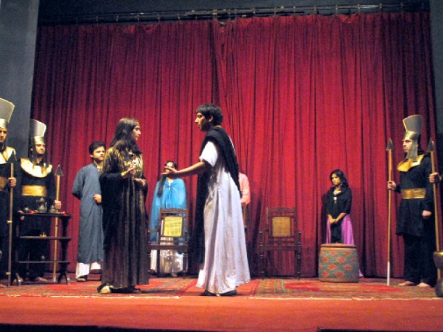 the edwardes college has been performing plays since 2001 photo muhammad iqbal express