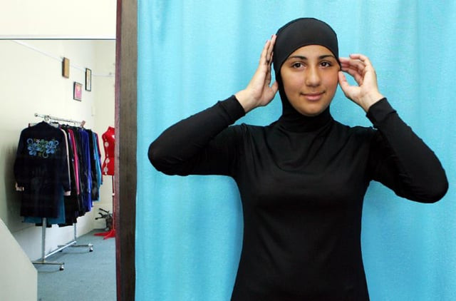 the amateur swimming association of uk has relaxed its swimsuit regulations allowing women to wear loose fitting full body outfits photo afp the amateur swimming association of uk has relaxed its swimsuit regulations allowing women to wear loose fitting full body outfits photo afp