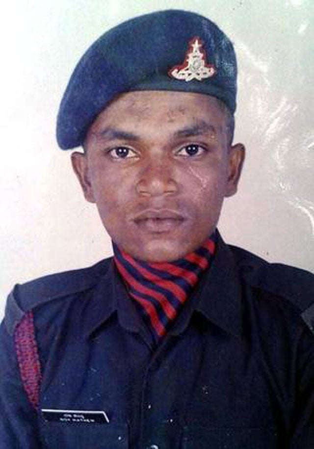 lance naik roy mathew an indian army soldier who was found dead in his barracks on thursday march 2 2017 photo courtesy the hindu