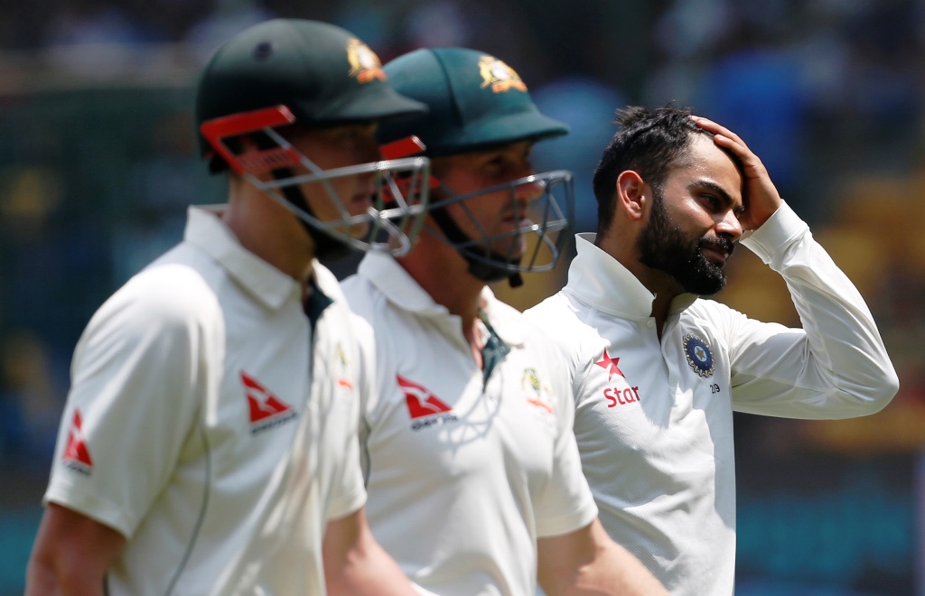 india didn 039 t allow australia to score freely but couldn 039 t get the visitors out photo afp