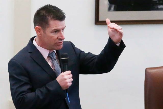 oklahoma state rep john bennett speaks on the floor of the oklahoma house in oklahoma photo courtesy ap