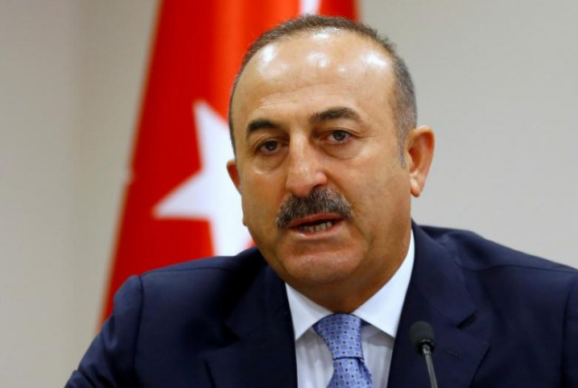 turkey 039 s foreign minister mevlut cavusoglu addresses the media in ankara turkey photo reuters