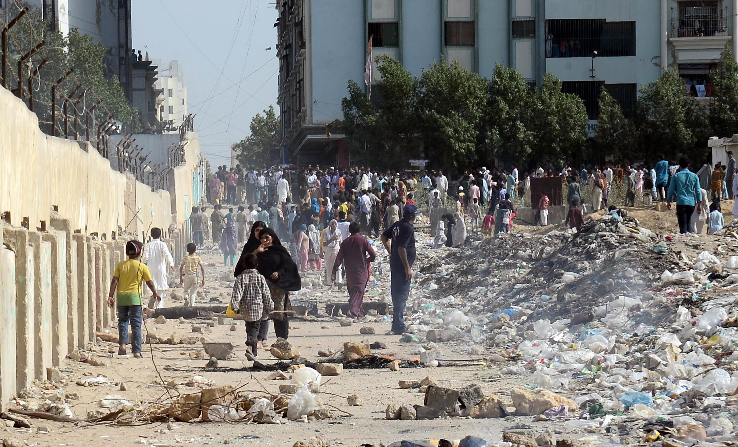 the drive was supposed to be conducted behind aladdin amusement park to clear the encroachments along karachi circular railway track photo muhammad noman express