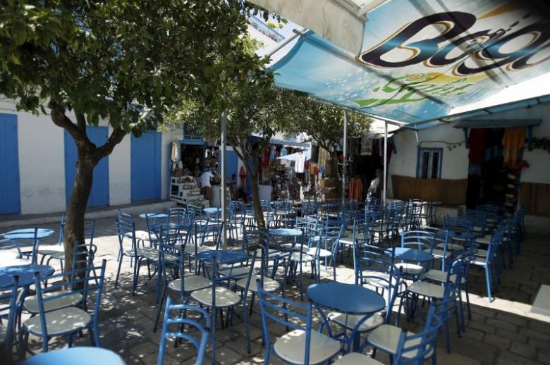 empty tables are seen at the terrace of a coffee shop in sidi bou said a popular tourist destination near tunis tunisia july 7 2015 photo reuters