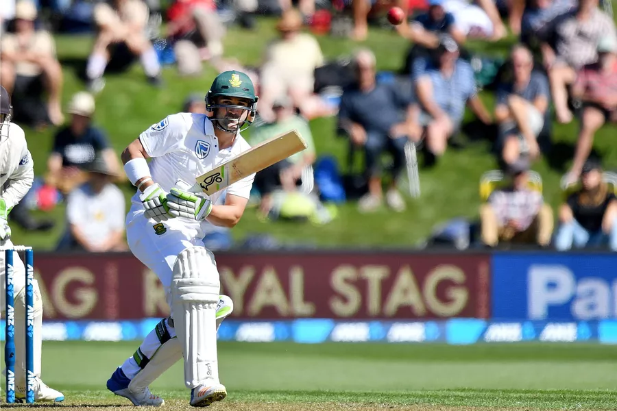 south africa 039 s dean elgar bats during day one of the first test cricket match between new zealand and south africa at the university oval in dunedin on march 8 2017 photo afp south africa 039 s dean elgar bats during day one of the first test cricket match between new zealand and south africa at the university oval in dunedin on march 8 2017 photo afp