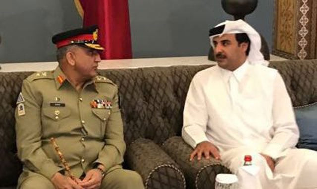 army chief gen qamar bajwa meets emir of qatar sheikh tamim bin hamad al thani in qatar on wednesday photo ispr army chief gen qamar bajwa meets emir of qatar sheikh tamim bin hamad al thani in qatar on wednesday photo ispr