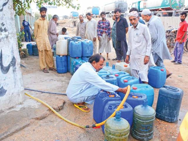 drops of life due to water scarcity residents of karachi have to rely on water tanker services photo file