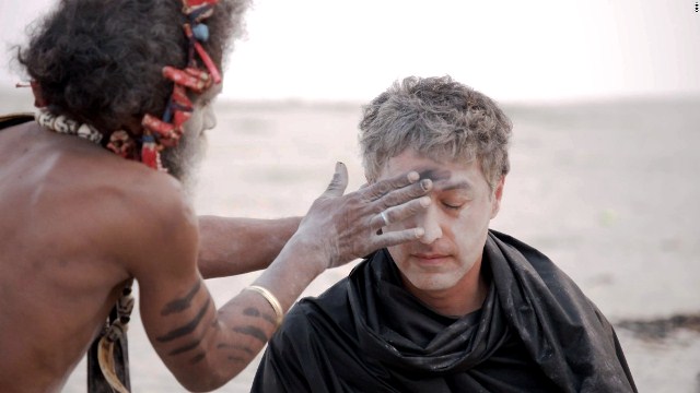 religious scholar and cnn host reza aslan receives ashes along the ganges river in india from a man purporting to be an aghori guru photo cnn