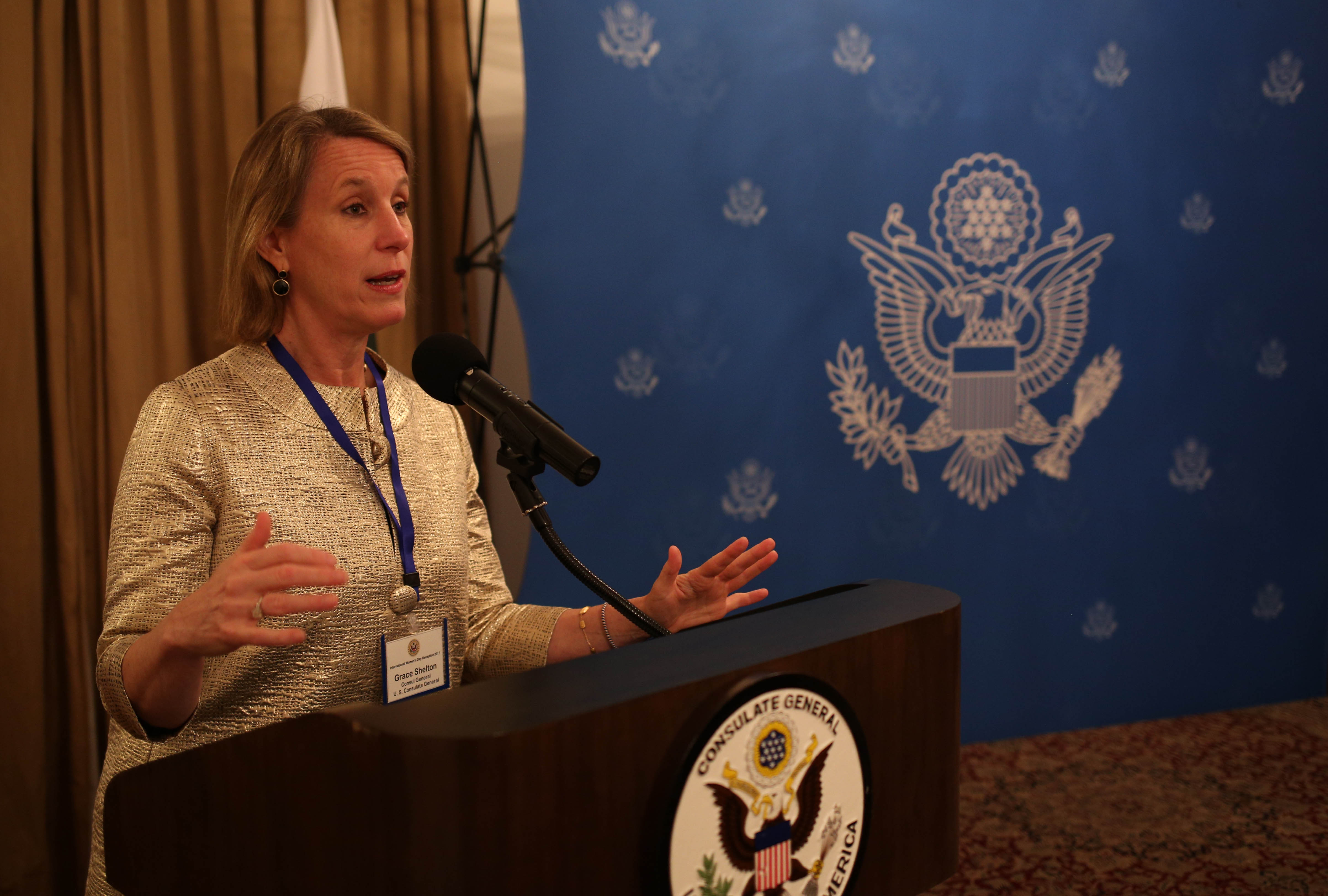 us consul general grace shelton said they plan to host more networking events in the future and are open to ideas from pakistan regarding women empowerment and equality photo courtesy us consulate