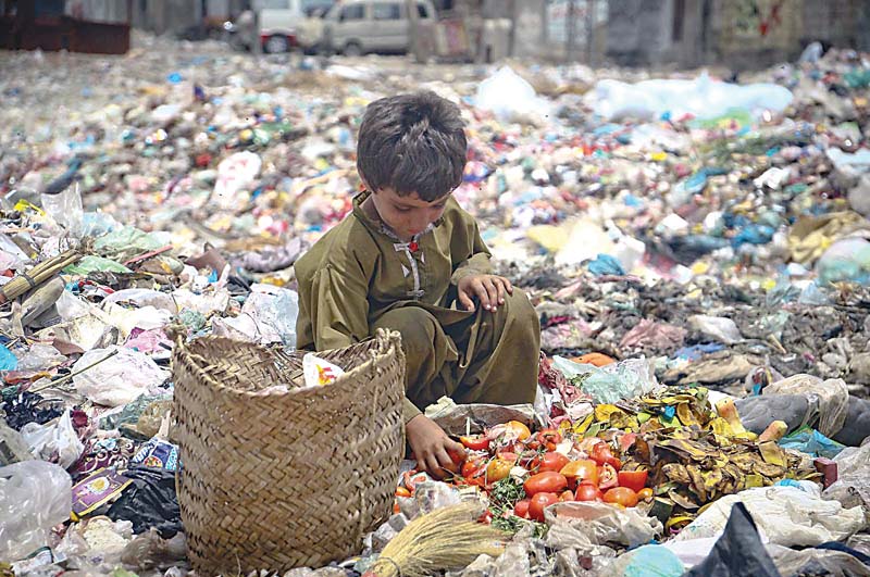 a letter penned by helpline trust pointed out that minors are being cruelly exploited by local contractors working under the sindh solid waste management board sswmb photo file