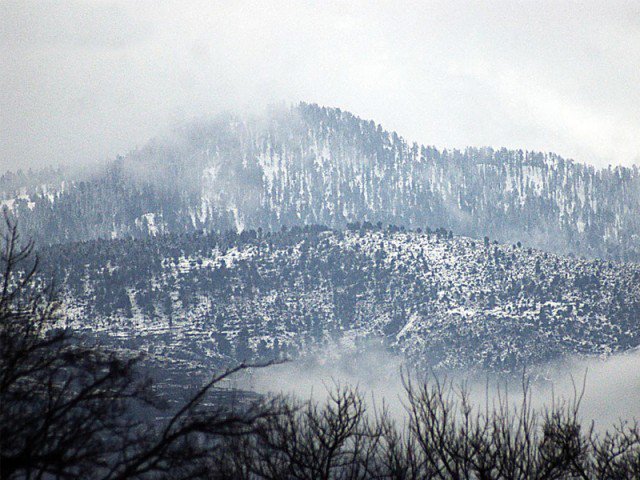 galiyat valley received over a foot of snowfall photo express file