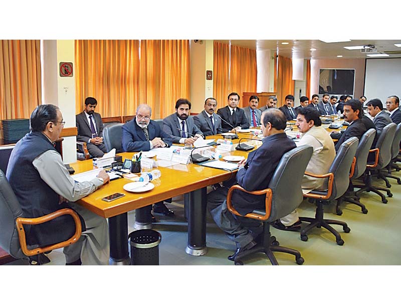 nab chairman qamar zaman chaudhry chairs a meeting of the bureau photo express