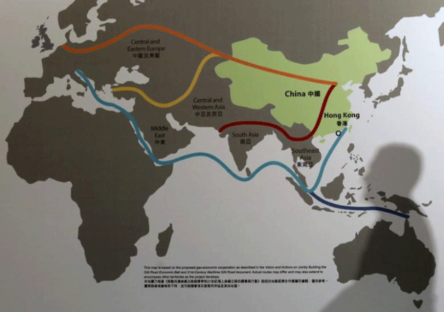 a map illustrating china 039 s 039 039 one belt one road 039 039 megaproject at the asian financial forum in hong kong photo reuters