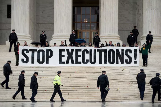 anti death penalty activists seen here outside the us supreme court in january have criticized arkansas 039 push to speed up execution photo afp anti death penalty activists seen here outside the us supreme court in january have criticized arkansas 039 push to speed up execution photo afp