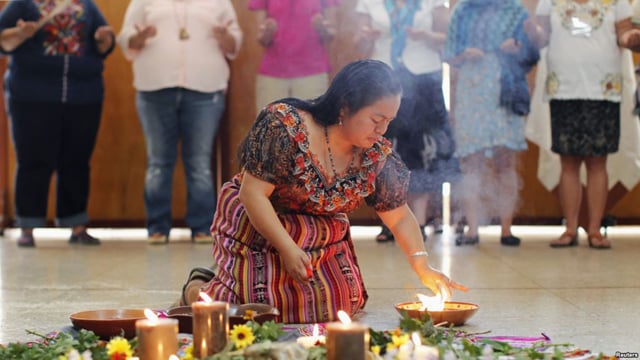 a woman performs a ritual celebration before a meeting in lima of delegations of indigenous women from over 20 countries of north central and south america march 3 2015 ahead of the yearly session of the un commission on the status of women in new york a number of advocates hoping to participate in the 2017 un meetings have reportedly been denied visas photo reuters