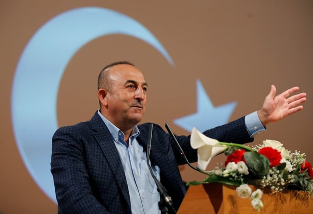 urkish foreign minister mevlut cavusoglu addresses supporters during a political rally on turkey 039 s upcoming referendum in metz france march 12 2017 photo reuters urkish foreign minister mevlut cavusoglu addresses supporters during a political rally on turkey 039 s upcoming referendum in metz france march 12 2017 photo reuters