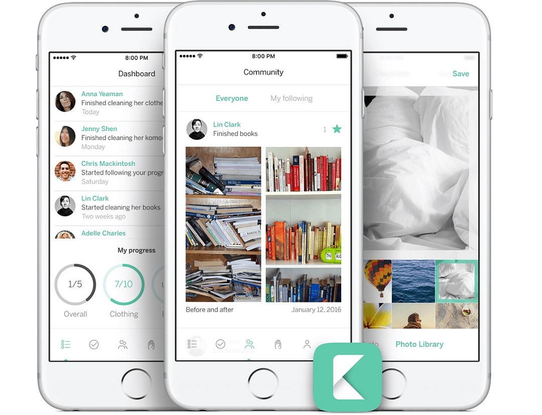 the konmari app gives out organizing tips and provides a platform for users to socialise photo konmari