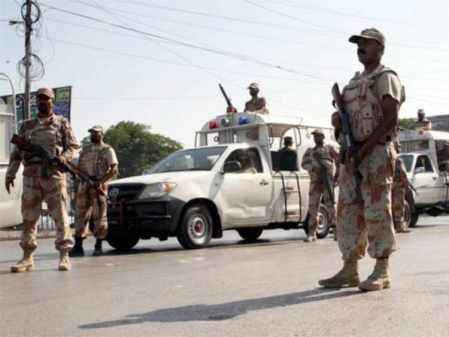 during the combing exercise the law enforcers searched 120 houses in farash town and neelum colony photo express file