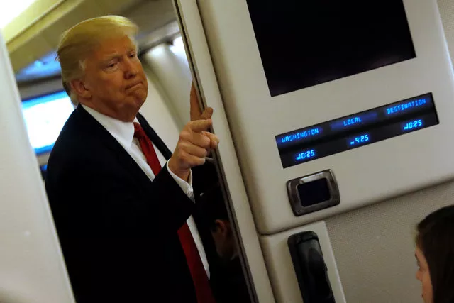 u s president donald trump speaks to reporters aboard air force one as they approach joint base andrews maryland u s march 15 2017 reuters jonathan ernst u s president donald trump speaks to reporters aboard air force one as they approach joint base andrews maryland u s march 15 2017 reuters jonathan ernst