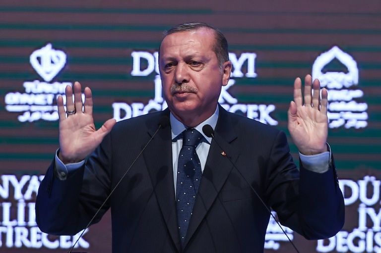 turkish president recep tayyip erdogan has triggered european ire with nazi jibes against the netherlands and germany photo afp