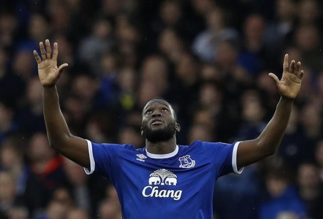 everton 039 s romelu lukaku celebrates scoring their third goal photo reuters