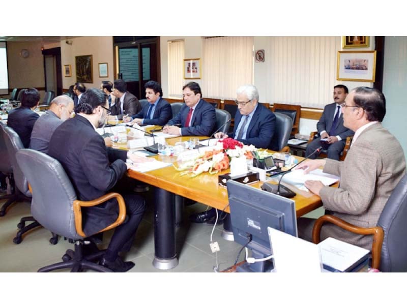 nab chief qamar zaman chaudhry chairs a meeting of the bureau photo express