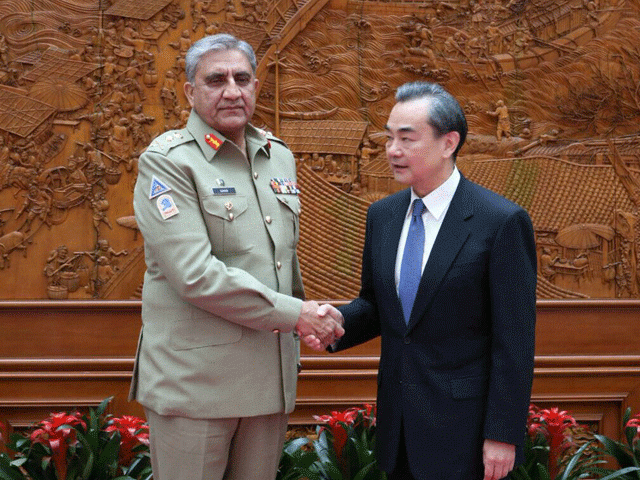 chinese foreign minister reiterates beijing s full spectrum support to pakistan during a meeting with coas on friday photo ispr chinese foreign minister reiterates beijing s full spectrum support to pakistan during a meeting with coas on friday photo ispr
