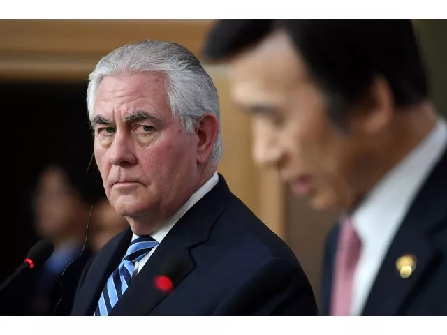 us secretary of state rex tillerson l looks during a press conference with south korean foreign minister yun byung se r in seoul on march 17 2017 photo afp us secretary of state rex tillerson l looks during a press conference with south korean foreign minister yun byung se r in seoul on march 17 2017 photo afp