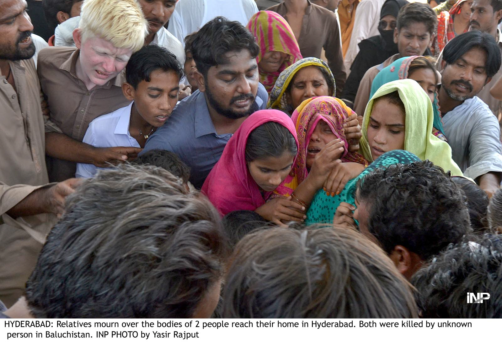 relatives of the young men expressed their grief when the bodies were brought back to hyderabad photo inp