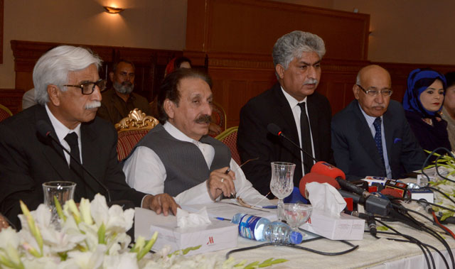 former cjp iftikhar chaudhry addresses a press conference in islamabad on friday photo express