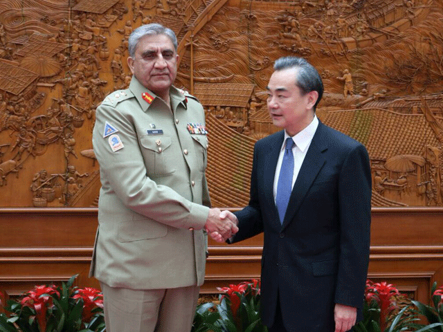 chinese foreign minister reiterates beijing s full spectrum support to pakistan during a meeting with coas on friday photo ispr