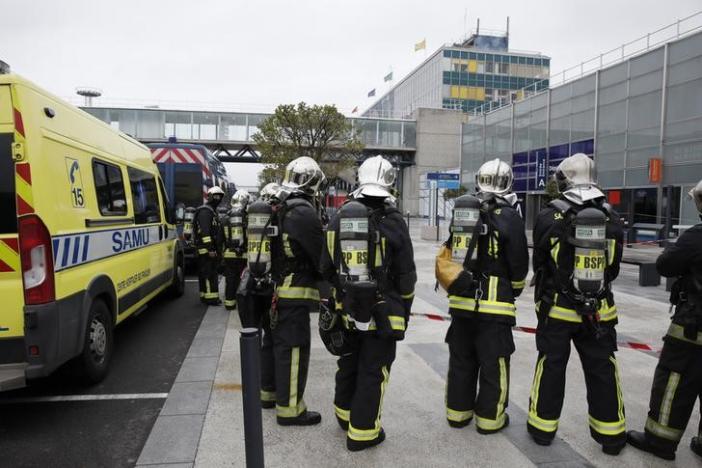 emergency services at orly airport southern terminal after a shooting incident near paris france march 18 2017 photo reuters