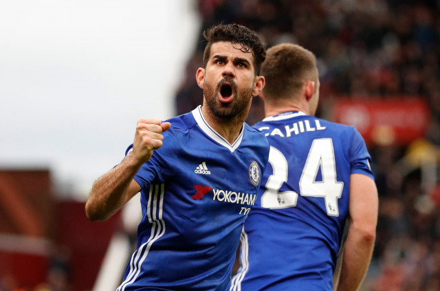 chelsea 039 s gary cahill celebrates with diego costa scoring their second goal against stoke city on march 18 2017 photo reuters chelsea 039 s gary cahill celebrates with diego costa scoring their second goal against stoke city on march 18 2017 photo reuters