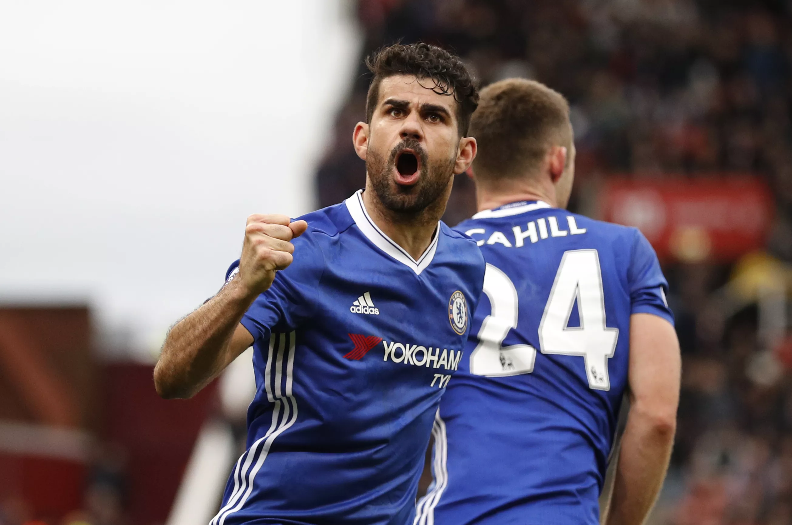chelsea 039 s gary cahill celebrates with diego costa scoring their second goal against stoke city on march 18 2017 photo reuters chelsea 039 s gary cahill celebrates with diego costa scoring their second goal against stoke city on march 18 2017 photo reuters