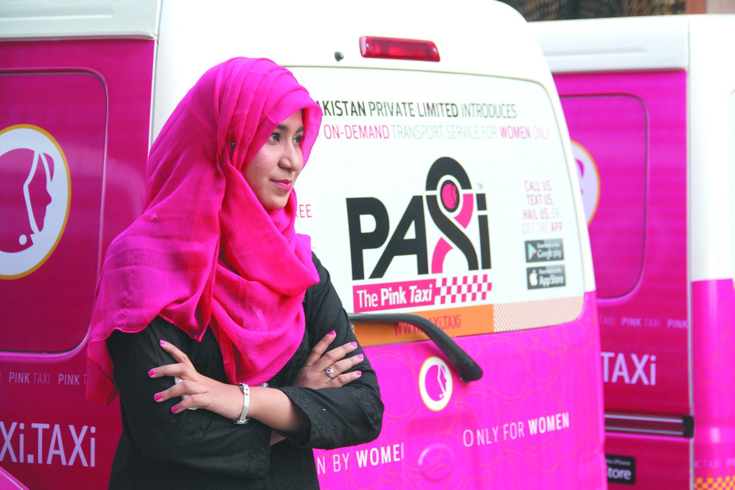 new taxi in town paxi has a total of 33 vehicles with 12 pink taxis 6 paxi taxis and 15 bike taxis according to paxi manager shahrukh shah photo ayesha mir express