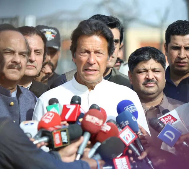 pakistan tehreek e insaf pti chairman imran khan talking to journalists in lahore on march 24 2017 photo pti pakistan tehreek e insaf pti chairman imran khan talking to journalists in lahore on march 24 2017 photo pti