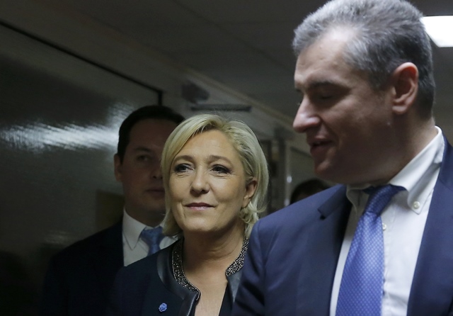 candidate for the 2017 presidential election marine le pen french national front fn political party leader arrives for a meeting with members of the state duma the russian lower house of parliament 039 s international affairs committee in moscow russia march 24 2017 photo reuters