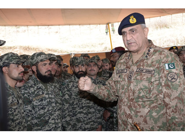 gen qamar commends operational preparedness of troops along pak afghan border photo ispr