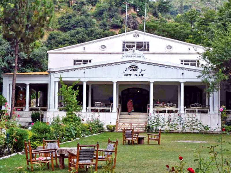 a view of the white palace in swat photo express